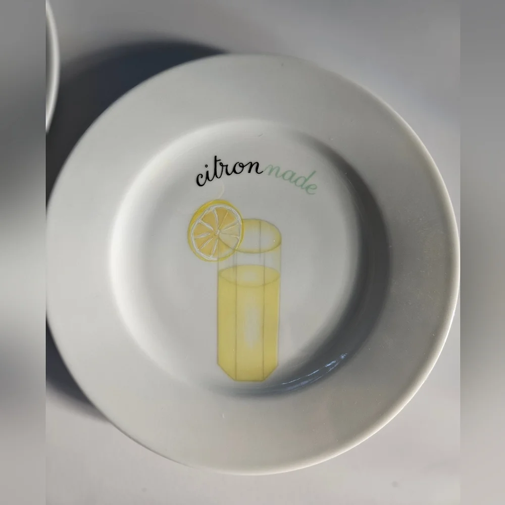 LIMOGES “Citron” French Porcelain Plates x2 | SZ  7.25